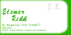 elemer rikk business card